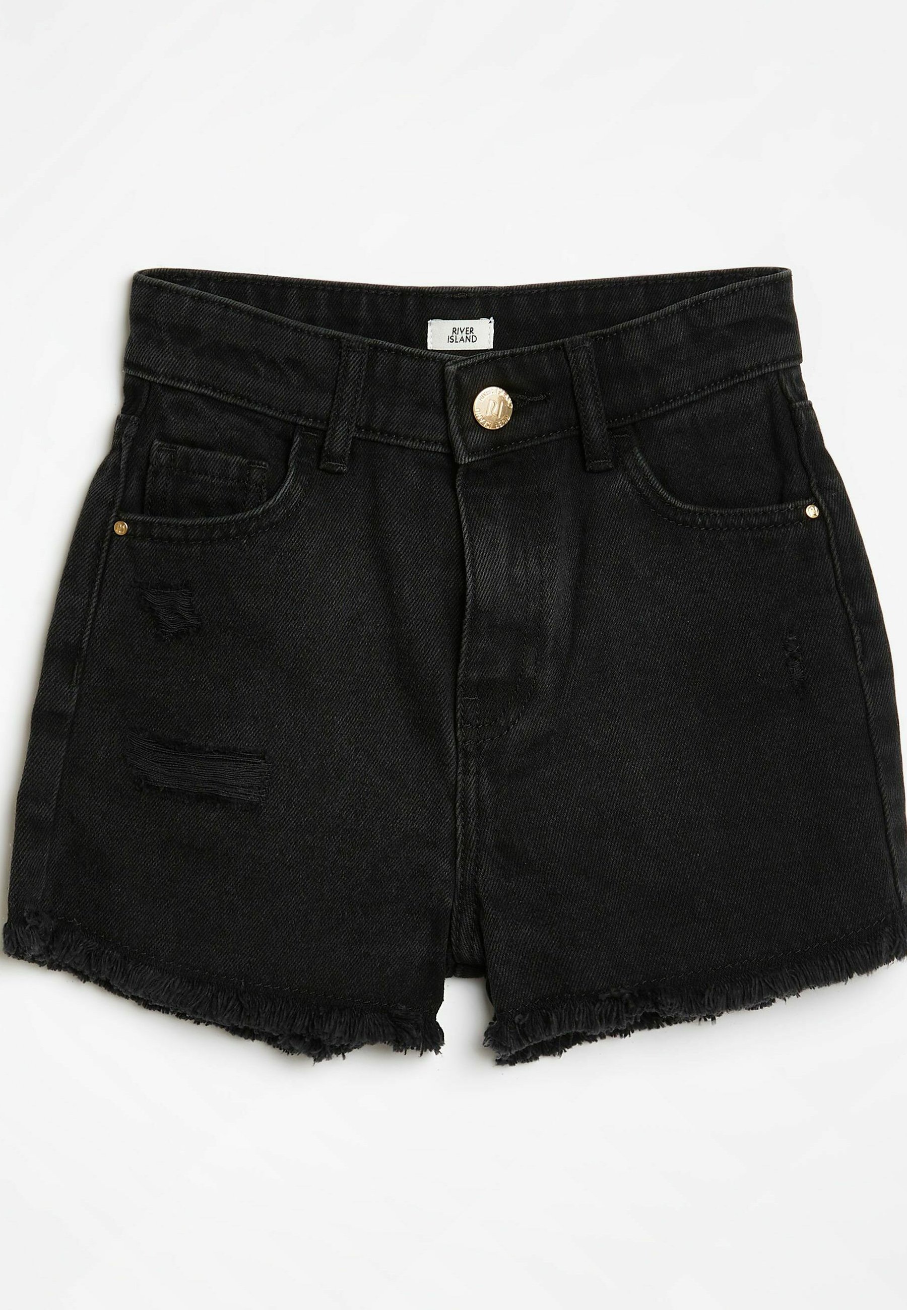River Island Denim shorts - black/black 