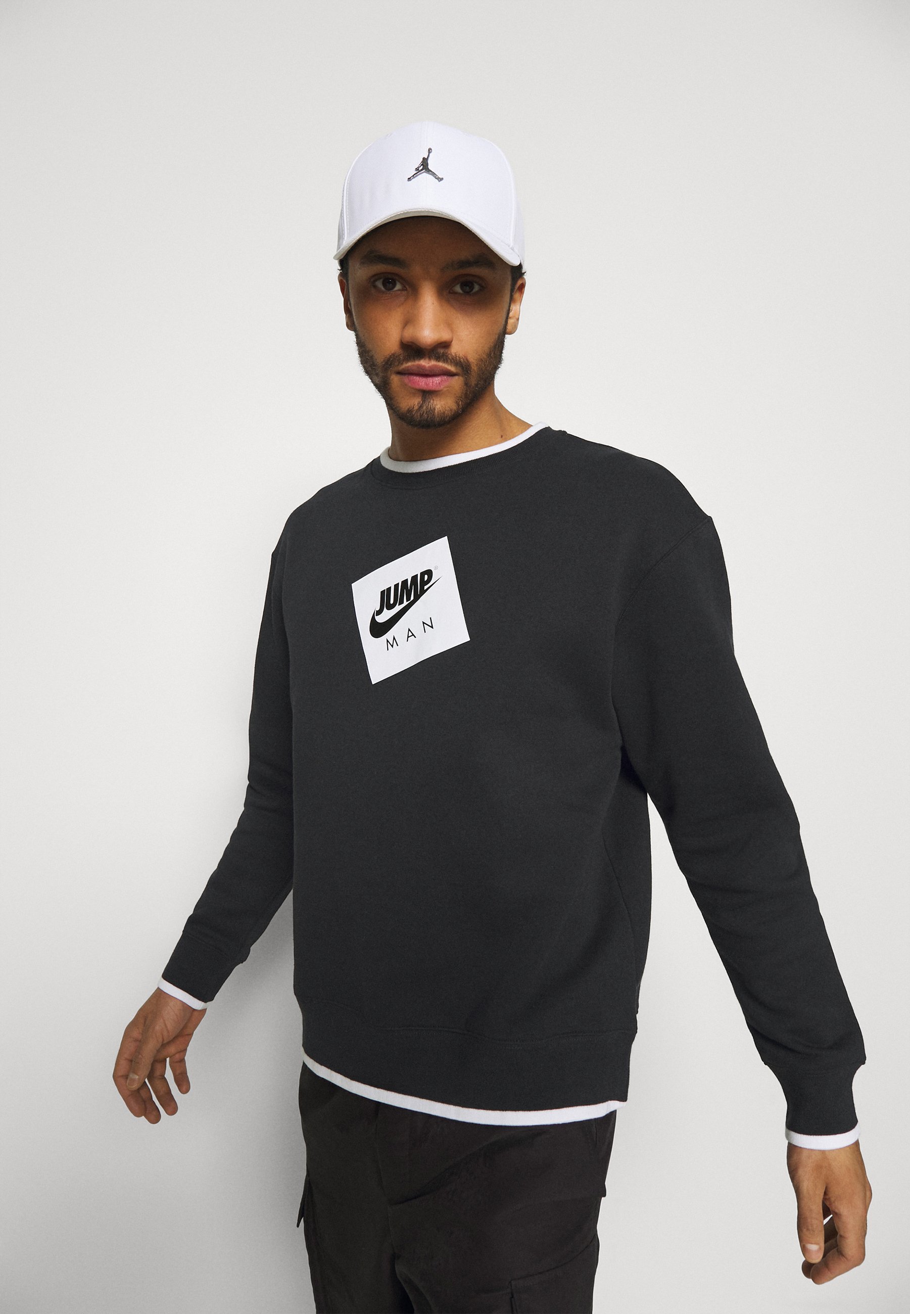 Jordan CREW - Sudadera - black/white/negro - Zalando.es