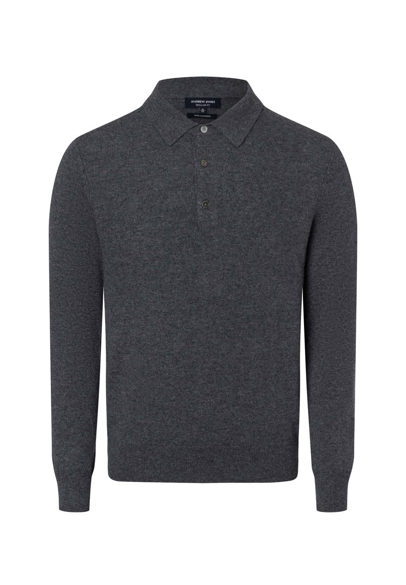 Andrew James ANDREW JAMES PURE CASHMERE PULLOVER - Poloshirt - anthrazit