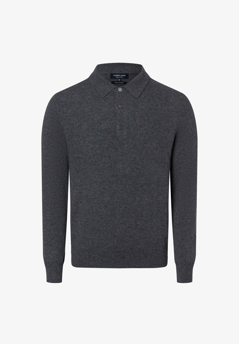 Andrew James ANDREW JAMES PURE CASHMERE PULLOVER - Polo shirt - anthrazit
