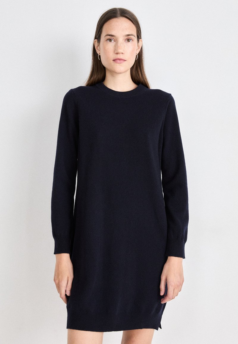 GANT DRESS - Abito in maglia - evening blue