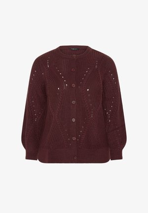 Yours Clothing, PLUS SIZE CARDIGANS - Strickjacke - burgundy