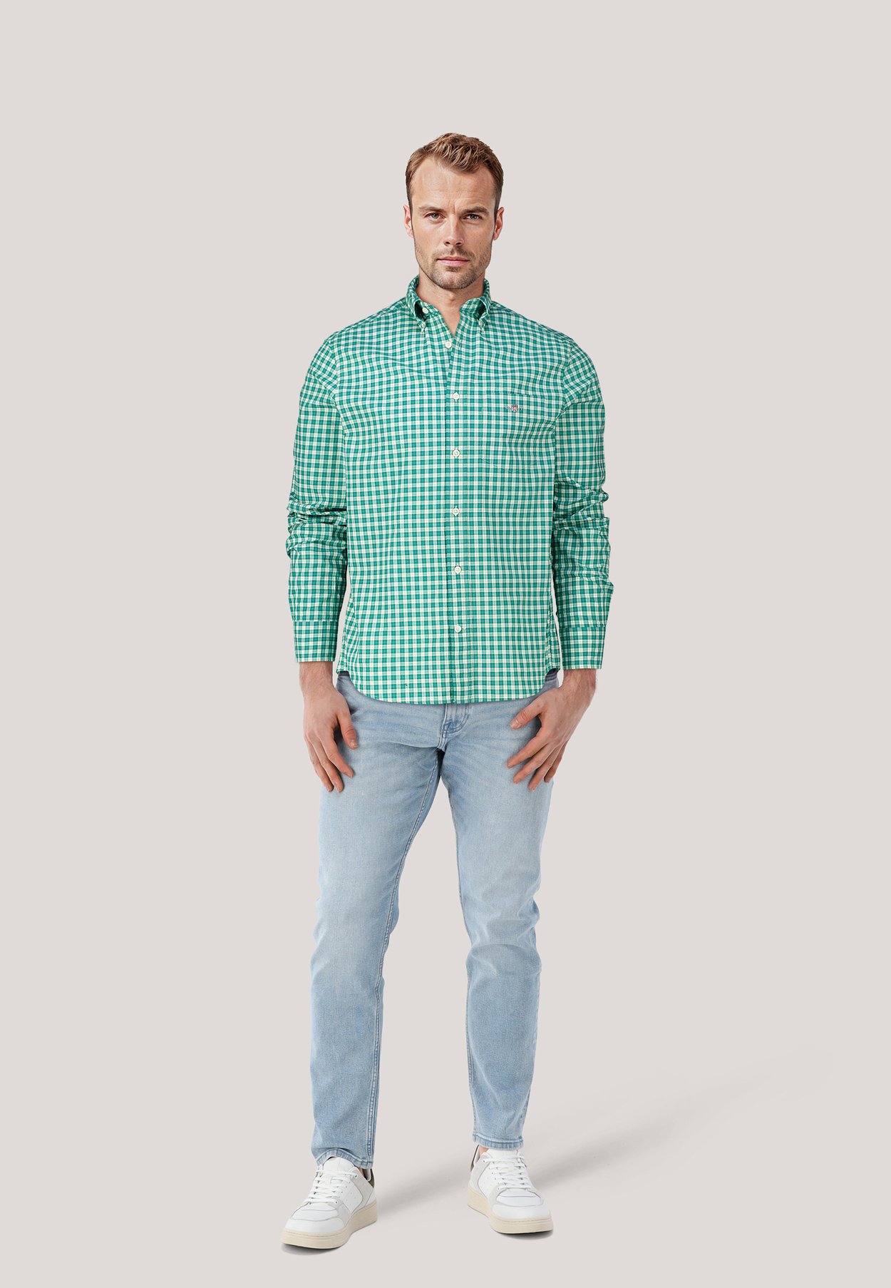 POPLIN CHECK REGULAR FIT