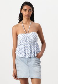 Hollister Co. STRAPLESS CONVERTIBLE DOUBLE TIER BABYDOLL - Toppi - white