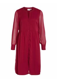 Camicia Elegante Donna Vila Vifalia Roe, Maniche Lunghe, Colletto Alto E Polsini Elasticizzati, Vestibilità Regolare - 3