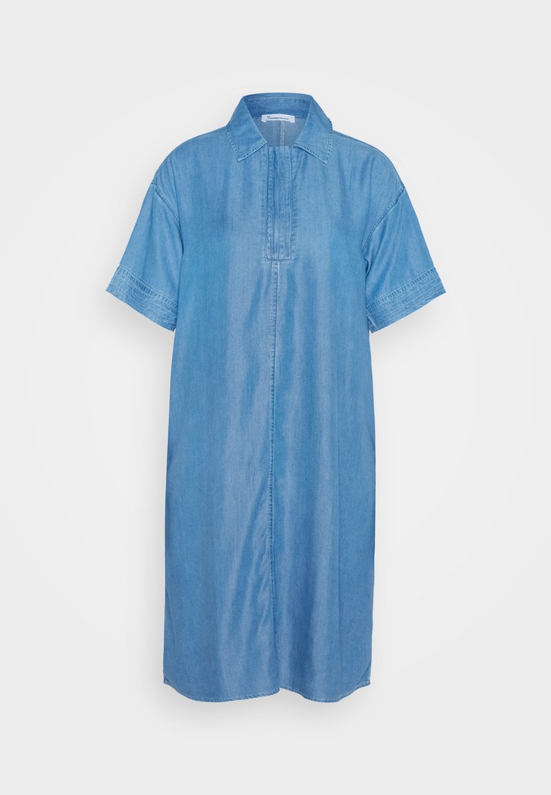 KnowledgeCotton Apparel Blousejurk blauw denim/bluedenim KnowledgeCotton Apparel Blousejurk blauw denim/bluedenim