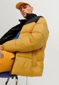 Jack & Jones JJETOBY PUFFER COLLAR - Giacca invernale - honey gold