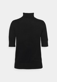 pure cashmere TURTLE NECK SHORT SLEEVE - Džemperis - black