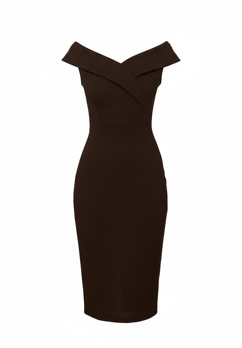 WAL G. Robe fourreau - dark brown/marron foncé - ZALANDO.FR