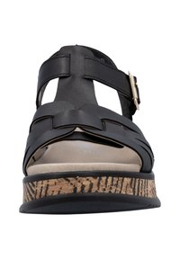Rieker Sandalen met plateauzool - noir