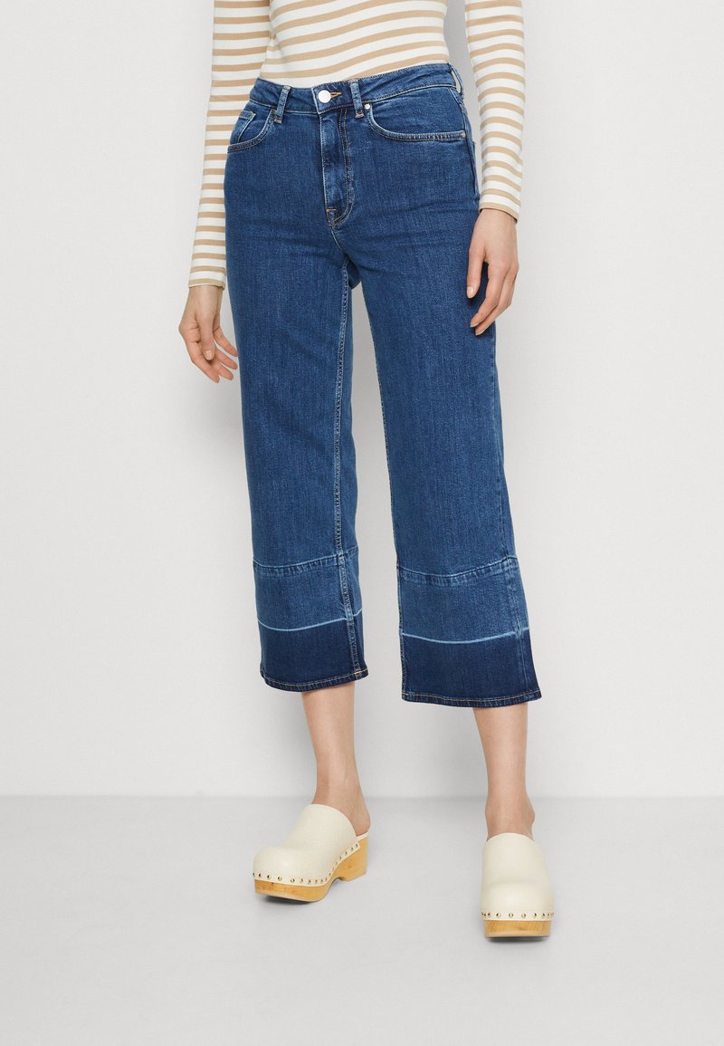 GANT CROPPED WIDE Jeans Relaxed Fit mid blue worn/blau Zalando.de