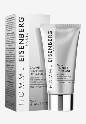 Eisenberg Paris Baume Essentiel Hydratant fugtgivende gelcreme med æske, 75 ml, sølvfarvet tube med sort tekst og skinnende låg.