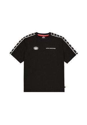 Alpha Industries, ALPHA INDUSTRIES MEN - T-SHIRTS LOGO TRACK TAPE T-SHIRT - T-shirt print - black