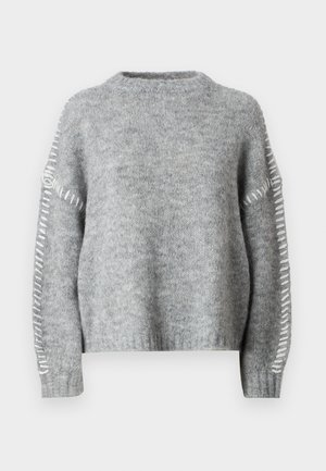 JDY JDYZOEY LIFE ON STITCH NOOS - Jumper - light grey melange