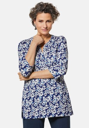 Bluse - navy / flowered