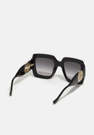 GG OVERSIZED SQUARE ACETATE SUNGLASSES - Gafas de sol - black-black-grey