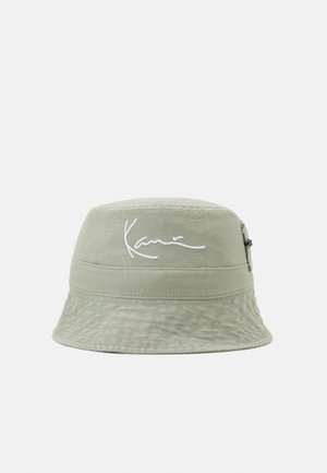 SIGNATURE WASHED ZIP BUCKET HAT UNISEX - Kalap - dark mint