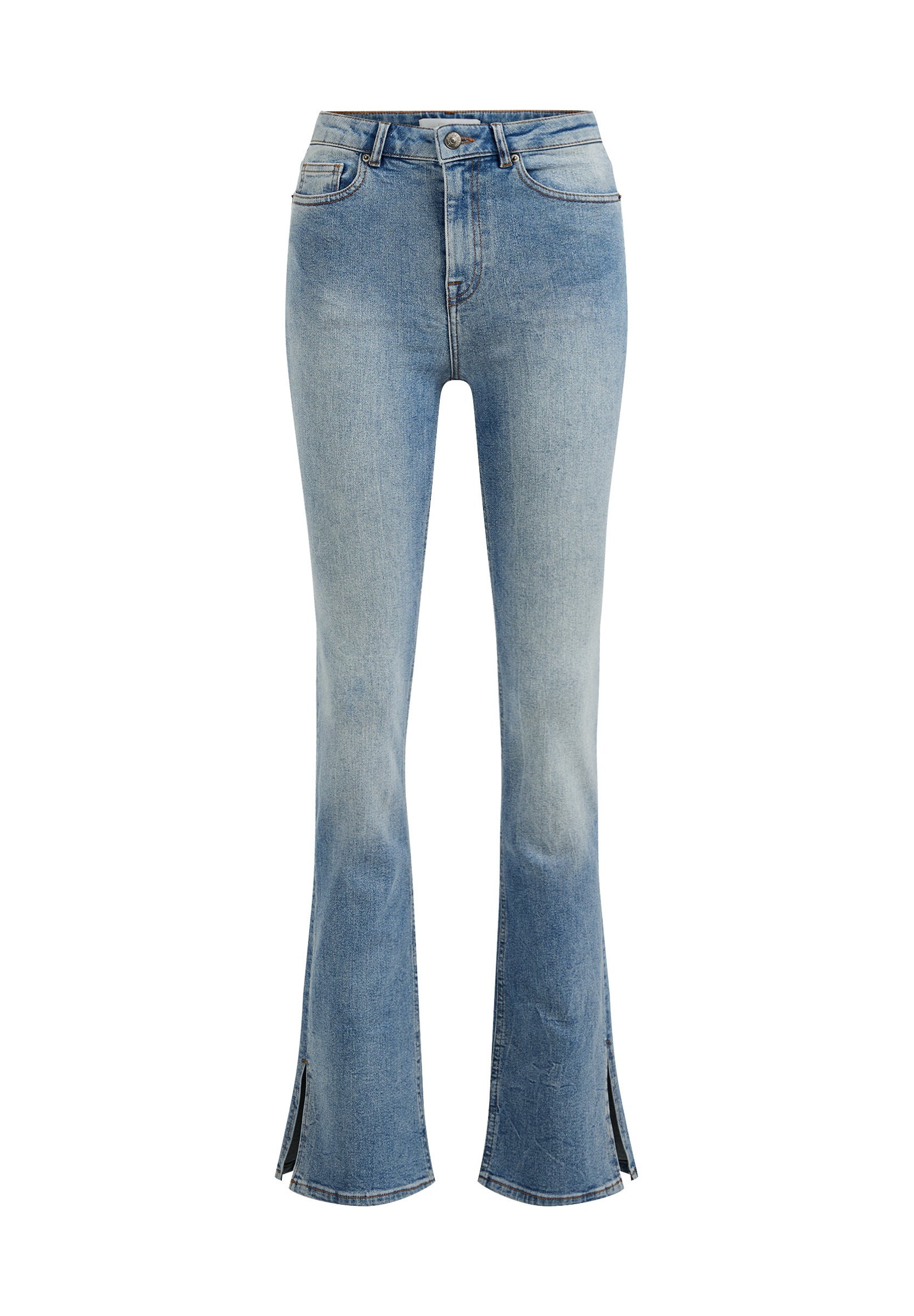 WE Fashion MET SPLIT - Flared Jeans - blue/Blauw - Zalando.nl