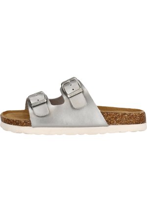 ZIGZAG SANDALE - Platt slip-in -  silver