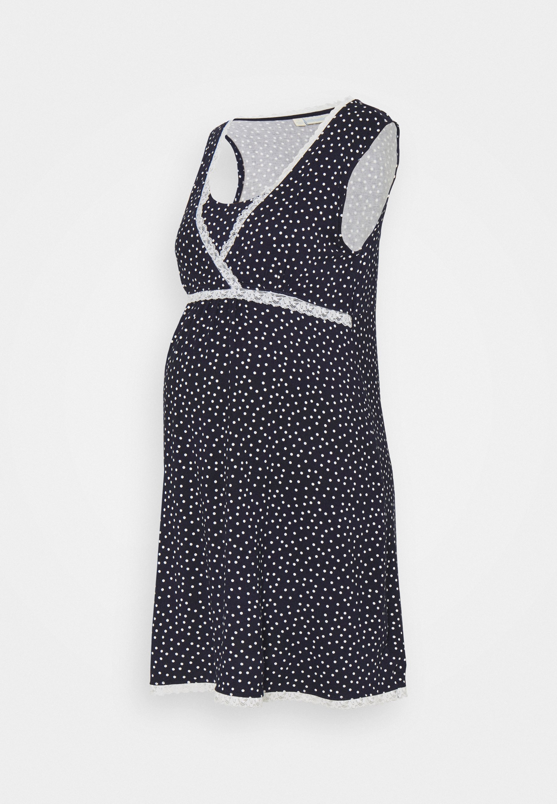 Jojo Maman Bebe Spot Camisole Nightdress Neglige Navy Donkerblauw Zalando Nl