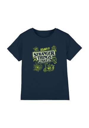 NETFLIX, STRANGER THINGS TALES FROM 85 GRAFFITI GLOW UNISEX - Print T-shirt - dark blue
