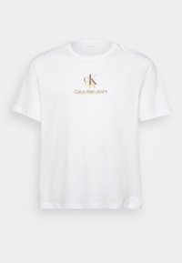 PLUS SHADOW LOGO TEE - Nyomott mintás póló - bright white