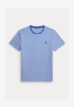 Polo Ralph Lauren, CUSTOM SLIM FIT STRIPED JERSEY T-SHIRT - Triko s potiskem - new iris blue/white
