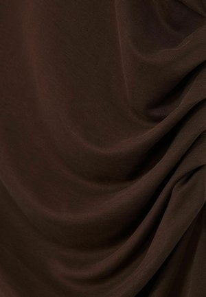Reiss LOLA RUCHED RACER MIDI - Fodralklänning - chocolate brown