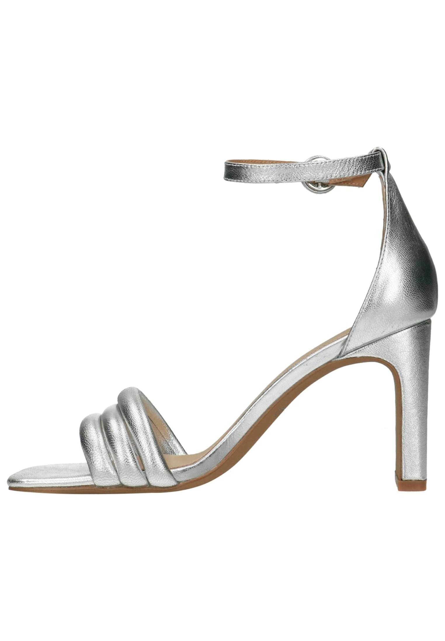 Manfield Sandalen met hoge hak - silber/zilverkleurig - Zalando.be