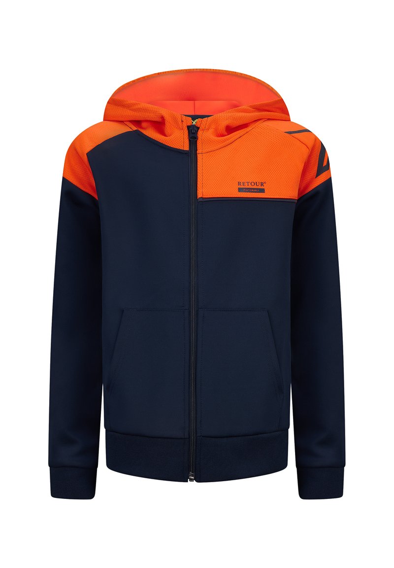 Retour Jeans ATHLETE - Felpa con zip - flame orange