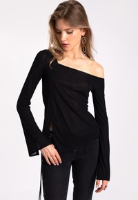 THE-ARE MANGA LARGA CON ASIMETRÍAS - Camiseta de manga larga - black