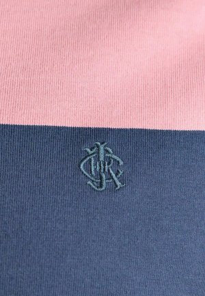 Joules, REGULAR FIT - RUGBY CLUB CREW NECK - T-shirts print - pink  blue striped
