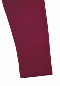 Bordowe bawełniane spodnie o prostym kroju. Gładka faktura, podszyty dół, bez widocznych wzorów ani ozdób. Idealne do codziennego noszenia.