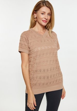 usha T-shirt print - taupe