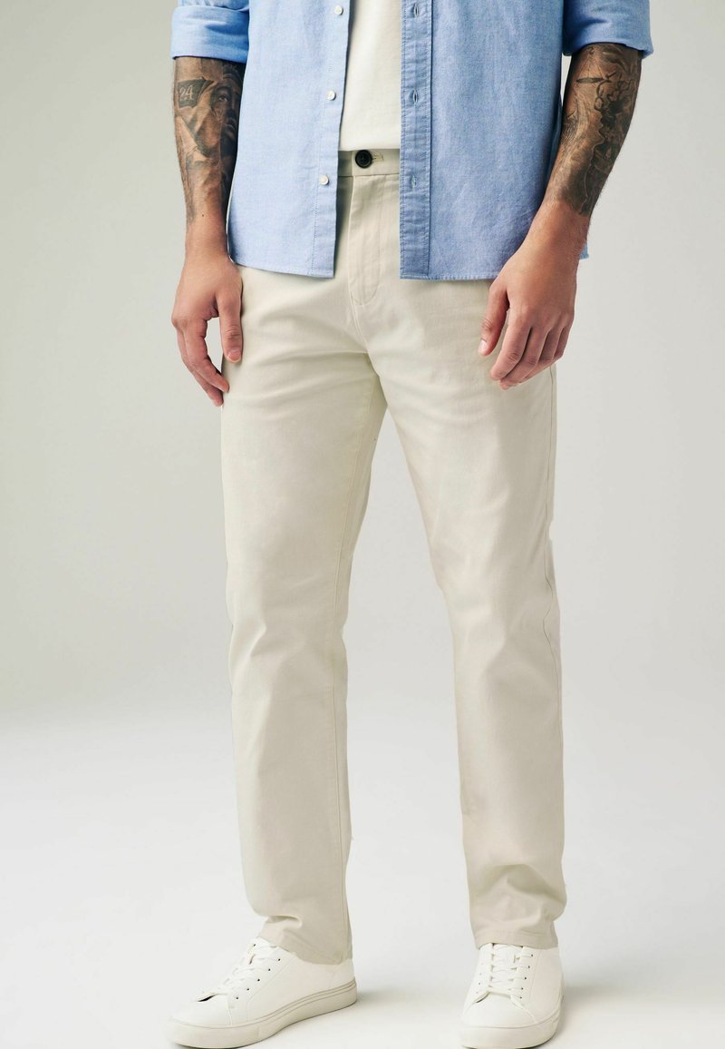 Next - SLIM FIT STRETCH - Chino kalhoty - ecru white, Zvětšit