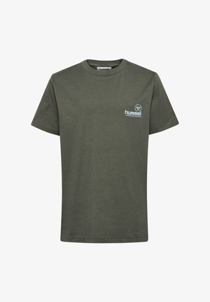 Hummel, HUMMEL HMLJR REG GRAPHIC T-SHIRT S/S UNISEX - T-shirt imprimé - castor gray