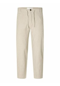 Selected Homme SLH SLIM TAPE BRODY  - Auduma bikses - vetiver