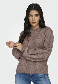 ONLY NORMAL GESCHNITTEN RUNDHALS - Maglione - rose brown