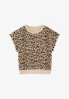 T-shirt med print - beige