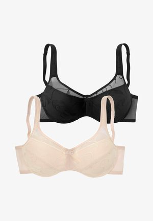 LASCANA, 2 PACK - Underwired bra - puder schwarz