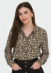 JDY JDYBROOKE LS NOOS - Button-down blouse - pumice stone