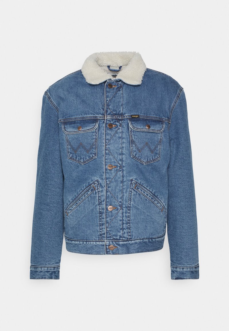 Wrangler Jas blauw denim/bluedenim