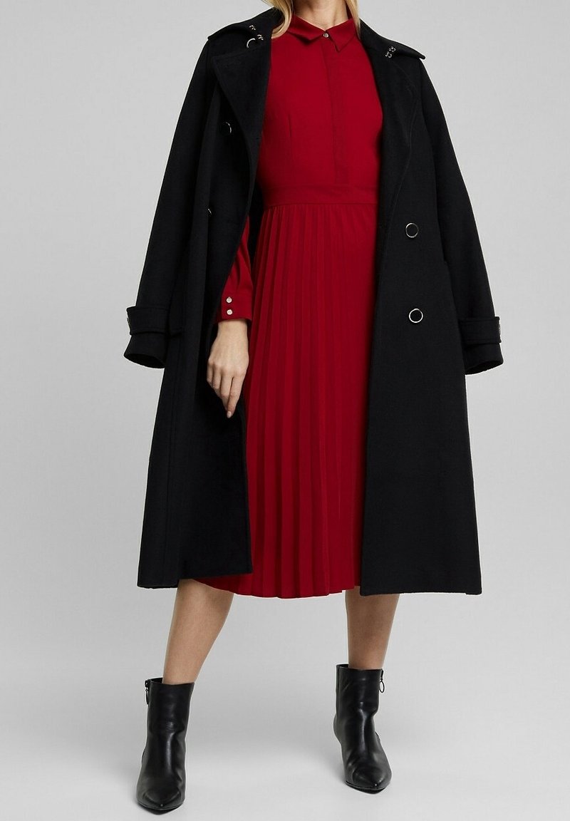 Esprit Collection Abito a camicia dark red/rosso scuro (Second