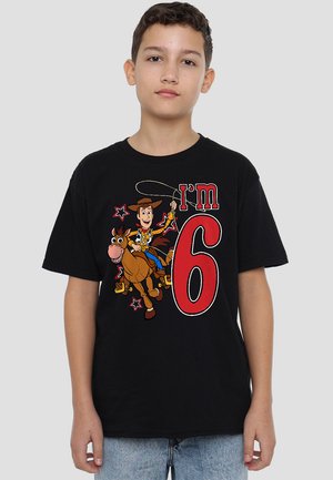 Disney TOY STORY BIRTHDAY WOODY I'M 6 - Print T-shirt - black