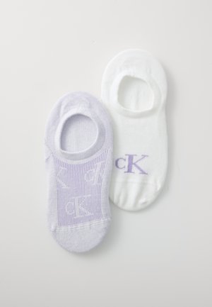 WOMEN FOOTIE SHADOW 2 PACK - Trainer socks - purple/white