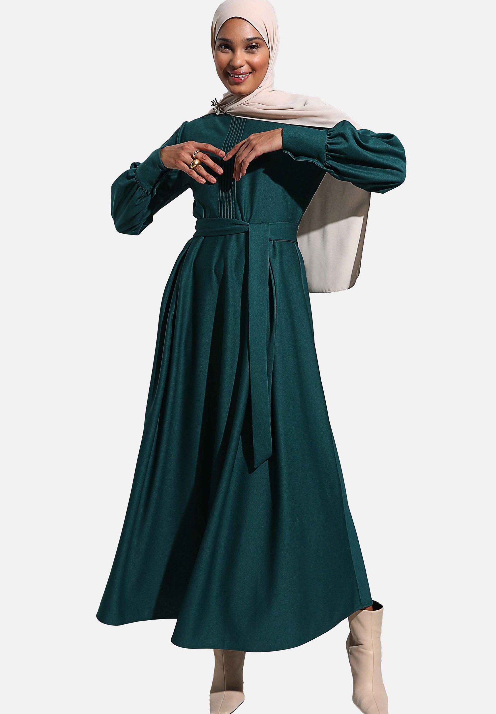Modanisa Maxi dress - emerald/evergreen - Zalando