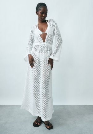 Seafolly GATHERED COVER UP - Αξεσουάρ παραλίας - white