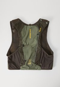 Salomon ACTIVE SKIN 4 GRVL SET UNISEX - Mochila de hidratación - wren/deep lichen green/spicy mustard