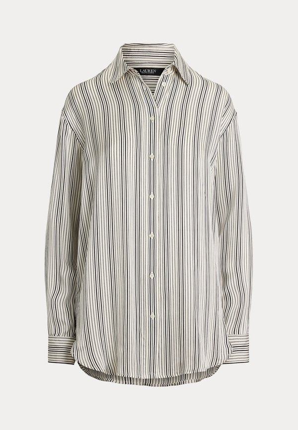 Relaxed Fit Striped Satin Shirt - Button-down blouse4