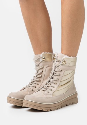 Jana Bottines à lacets - beige